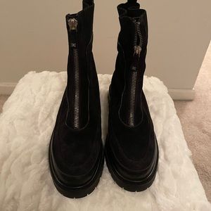 Black Suede and Leather Sam Edelman short boots